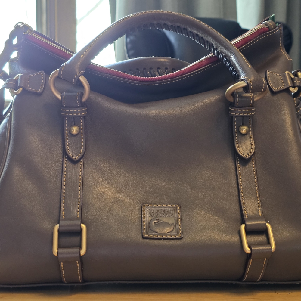 Dooney and Bourke Large Florentine Satchel - Elephant - Picture 3 of 12